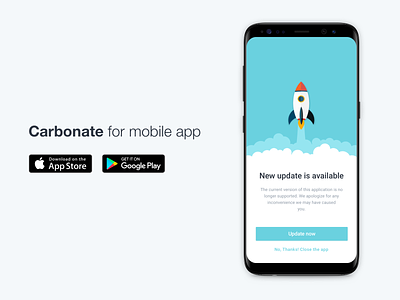 Carbonate - Mobile app android app app update carbonate design ios mobile app ui