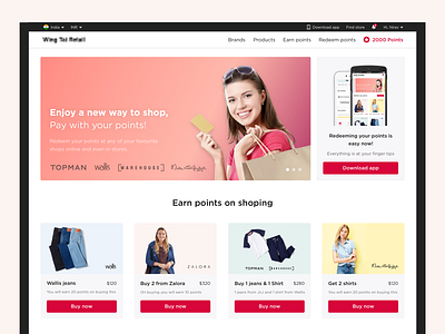 Ecommerce web page clean design ecommerce eshop fashion homepage product shop store ui website