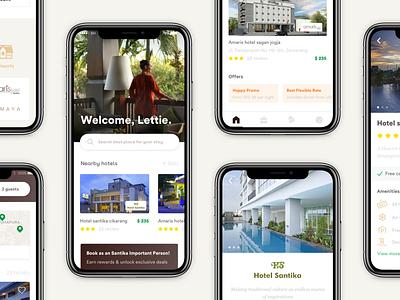 Hotel booking app - HS booking holiday homepage hotel app hotel booking hotels ios mobile app simple travel trip ui ux