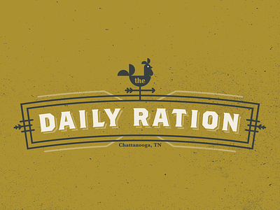 Daily Ration Logo branding breakfast brunch chattanooga identity logo restaurant rooster