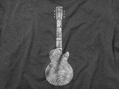 Woodblock Guitar T-Shirt apparel chattanooga guitar music shirt t-shirt tennessee wood block