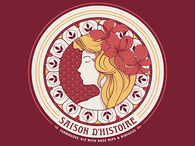 The Story of the Season beer brewery floral flower label woman