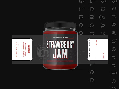 Main Street Meats - Strawberry Jam Label