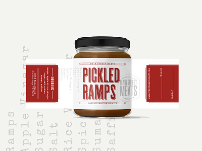Main Street Meats - Pickled Ramps Label chattanooga jar label label pickled ramps tennessee