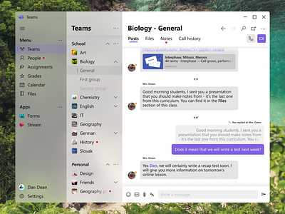 Microsoft Teams Redesign Concept (Part 1)