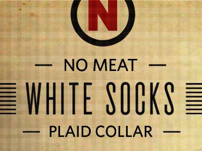 No Meat! meat plaid socks whitney