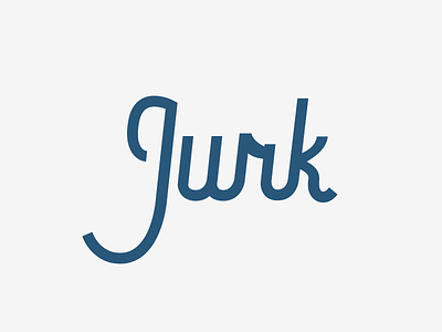 Jurk custom font jurk logotype typography