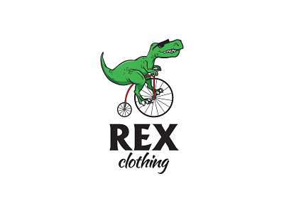 Logotype Rex clothing bike branding dinosaur graphic design illustration logo