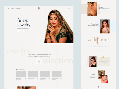 OM Markandeshwar Jewelry Website landing page UI UX design