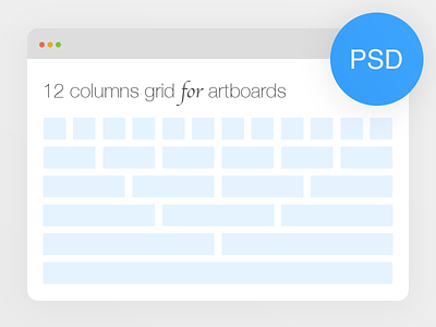 [PSD] Bootstrap 12 columns grid for artboards