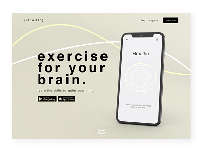 landing page: [cloud10] mindfulness app