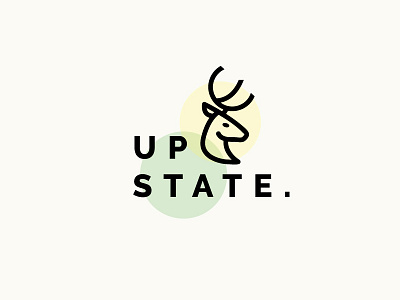 Upstate branding deer illustration logo upstate