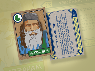 Bible Character Trading Card | Abraham card card design design illustration trading card vector