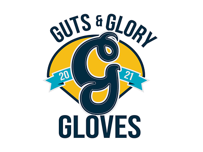 Guts & Glory Gloves baseball branding design gloves illustration logo vector