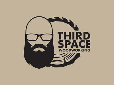 Third Space Woodworking brand branding illustration logo vector