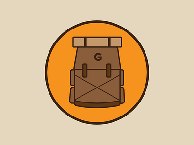 Backpack Logo backpack brown g logo orange