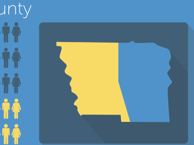 County Infographic blue county flat design icon infographic people yellow