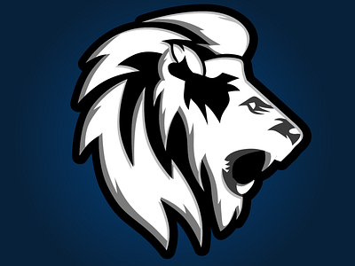 Lion Concept blue lion logo