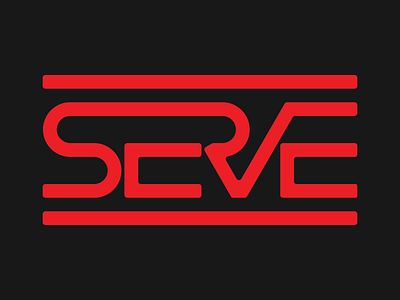 Serve Illustration black design illustration logo red serve vector volunteer
