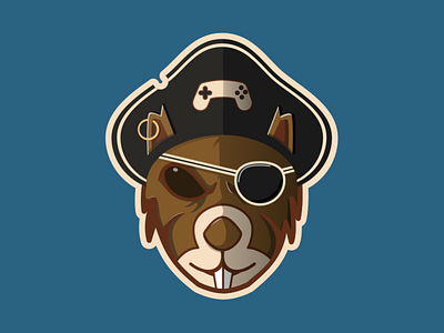 Squirrel Pirate esportlogo esports illustrarion logo pirate squirrel vector