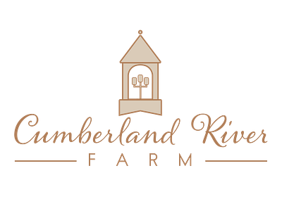 Cumberland River Farm Logo brown farm illustrator cc lamps lights logo