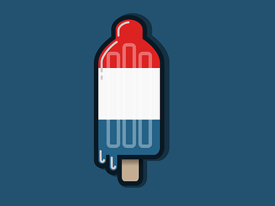 Bomb Popsicle blue holiday illustration popsicle red vector white