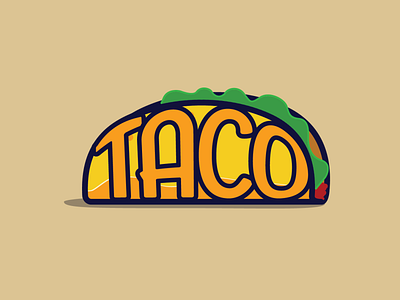 Taco Tuesday on a Friday design illustration logo mexican orange taco taco bell taco tuesday typography vector yellow