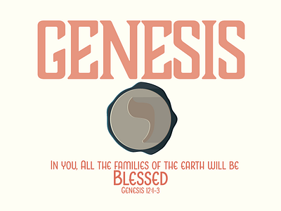 Genesis OT Survey genesis illustration pink red seal typography vector