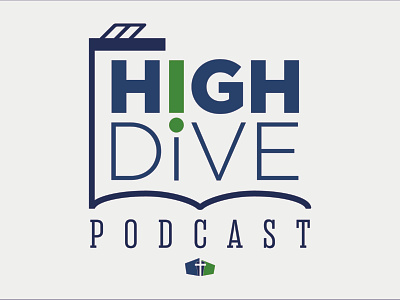 High Dive Podcast Logo blue green illustration logo logo design podcast typography vector