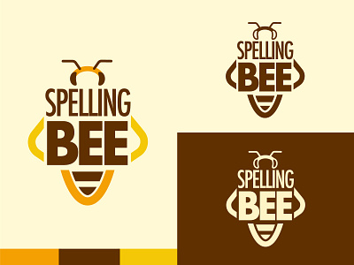 Spelling Bee bee brown design illustration logo orange spelling spelling bee spellingbee vector yellow