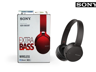 Sony Headphone Packaging Mockup