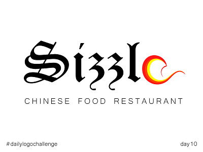 sizzle branding chinese dailylogochallenge food illustration illustrator logo restaurant sizzle typography vector