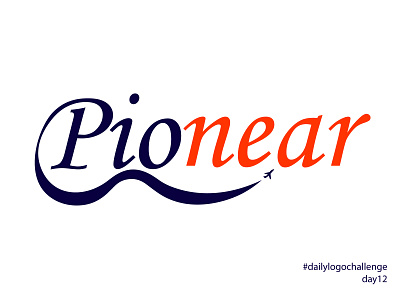 pionear airplane branding dailylogochallenge day12 design flight fly illustration illustrator logo pionear pioneer typography vector