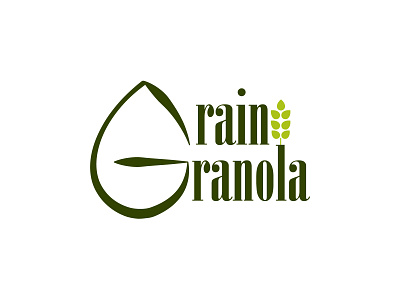 Grain Granola logo branding dailylogochallenge day21 design fitness grain granola graphic design green healthy illustrator logo natural typography vector wheat