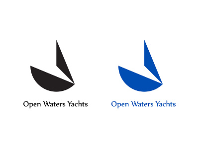 Open Waters Yachts blackandwhite boat branding color dailylogochallenge design logo sailing vector water yacht