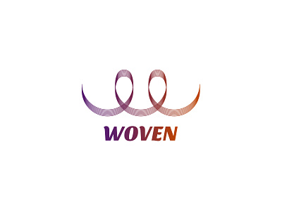 woven logo - White Background