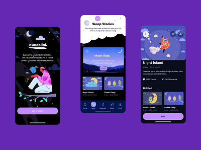 Kundalini App app design meditation