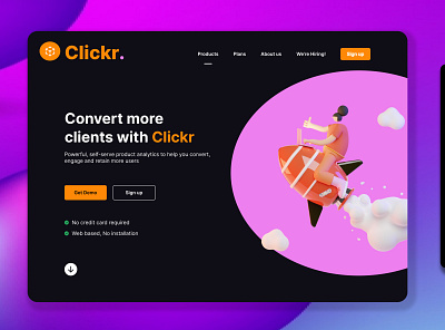 Clickr. animation branding design illustration meditation typography ux web