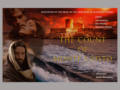 The Count of Monte Cristo graphic design photoshop poster student work