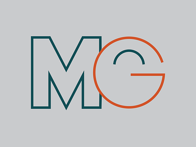 MG - letterig graphic design lettering logo vector