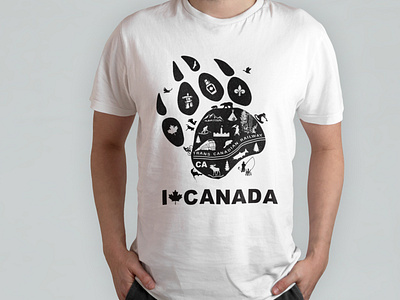 T Shirt Design 
I Love Canada