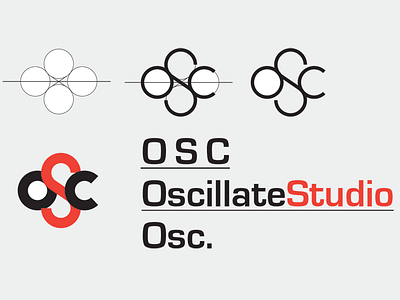 Oscillate Studio logo study wip