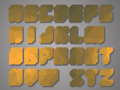Easygitts Faceted Typeface type wip
