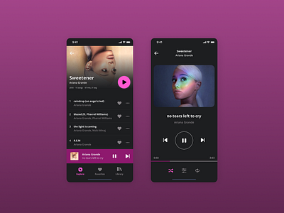 Daily UI #09 · Music Player app dailychallenge dailyui dailyui009 design mobile design music player ui