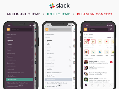 Slack iPhone UI + Redesign Concept