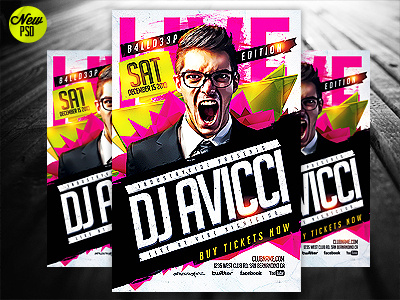 Electro House Music Flyer Template Psd dj electro flyer design flyer template house music poster psd