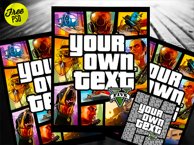 Free Grand Theft Auto Cover Psd asl free freebie grand theft auto gta5 photoshop layer style psd style