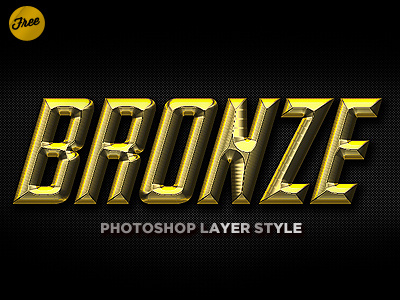Free Bronze Photoshop Layer Style psd bronze free freebie gratis metal pack photoshop layer style psd text effect