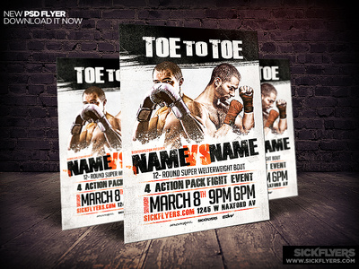 boxing poster template
