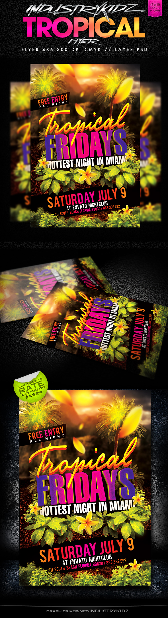Download Tropical Fridays PSD FLYER by Industrykidz on Dribbble
